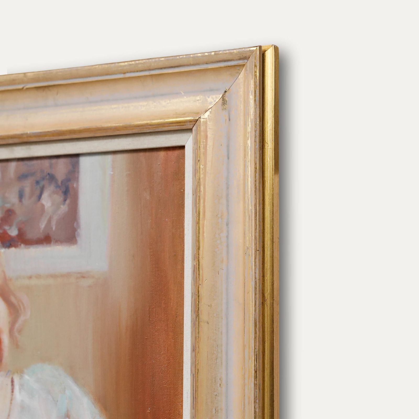 Attrib. Viktor Tchaus (B.1940) Framed 1995 Oil, Making The Dress photo vinterior