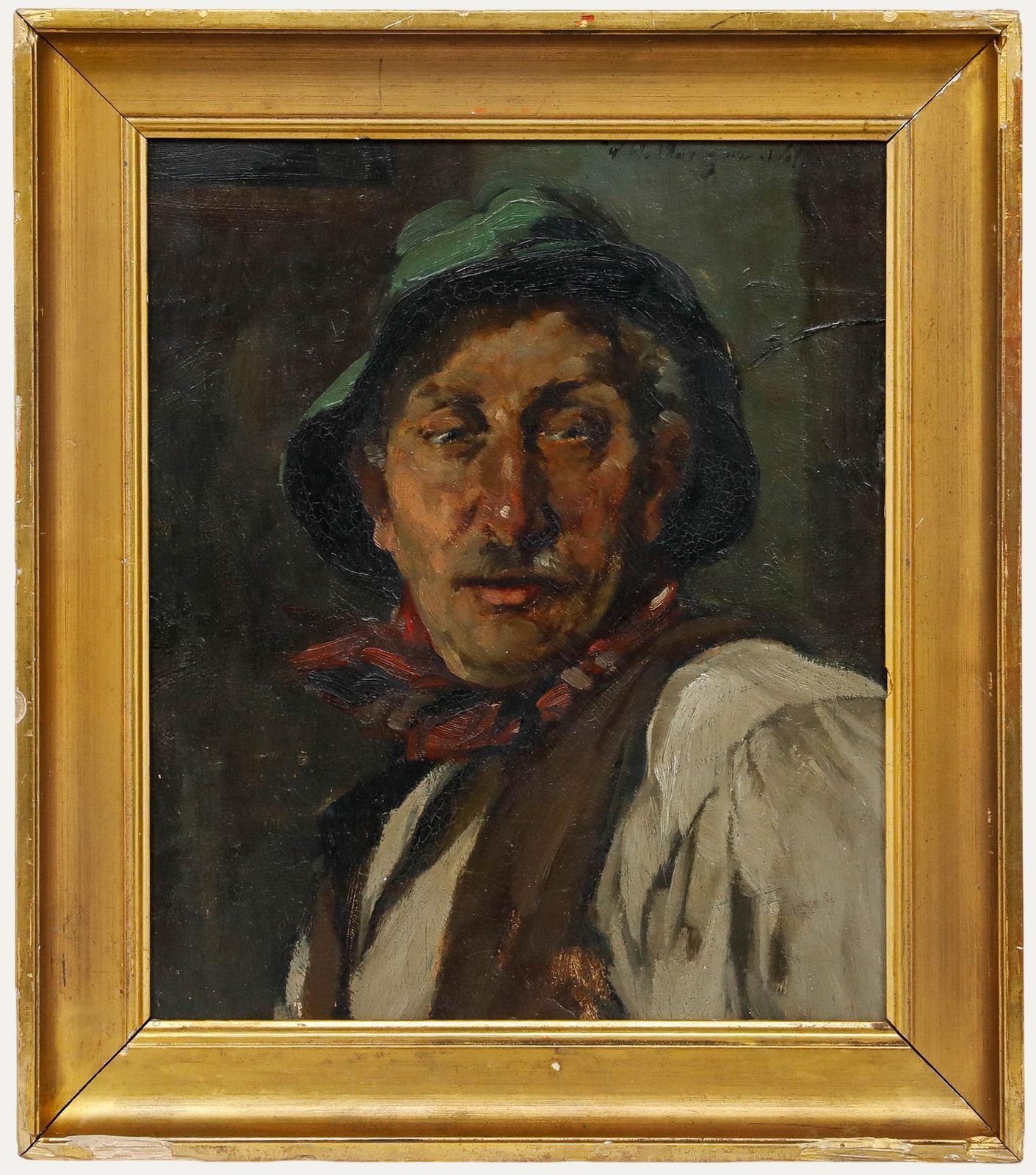 Willi Hans Berger Willing (1882 1969) Early 20th Century Oil, Rustic Gentleman