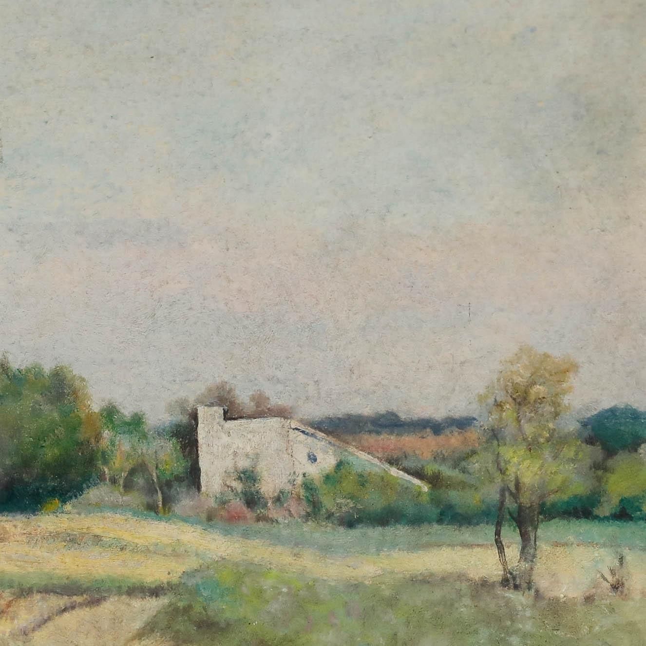 Eugene Damblans (1865 1945) Early 20th Century Oil, Calm In The Country photo Art