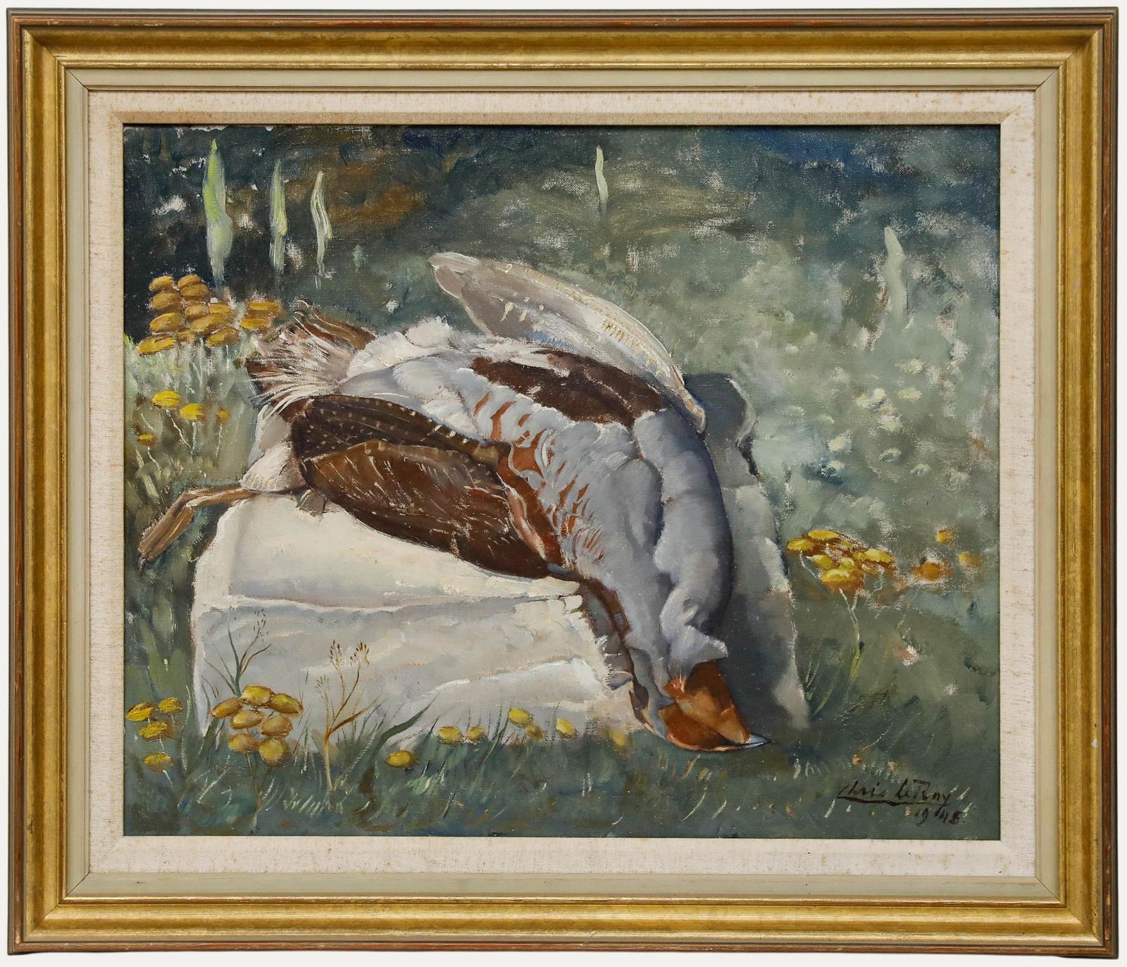 Christiaan Le Roy (1884 1969) Framed Mid 20th Century Oil, Dead Partridge