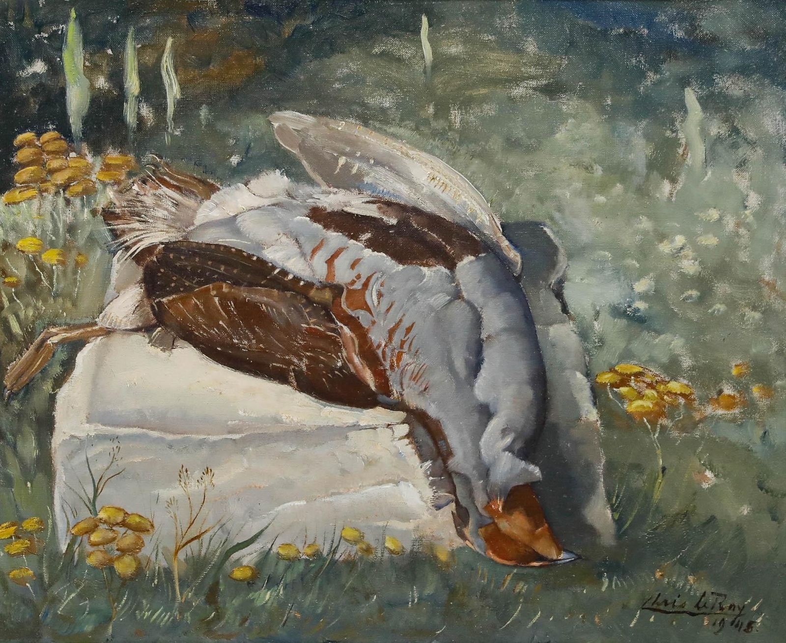 Christiaan Le Roy (1884 1969) Framed Mid 20th Century Oil, Dead Partridge photo furniture