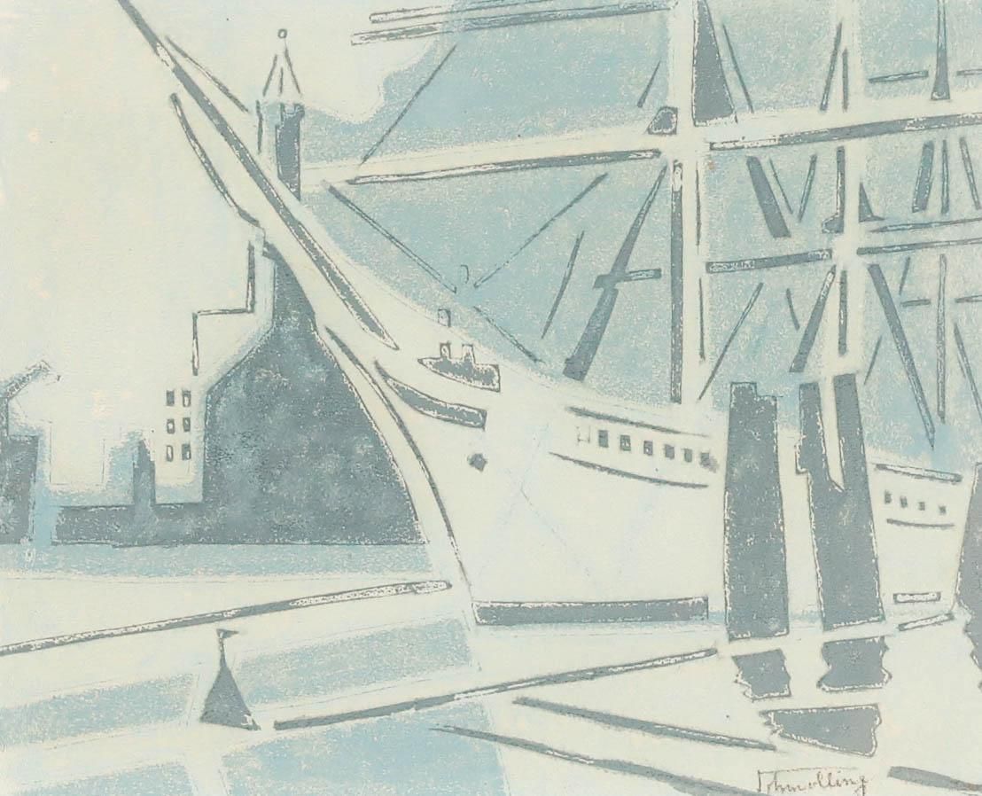 Ali Kurt Baumgarten (1914 2009) 1984 Woodcut, Still Life photo furniture