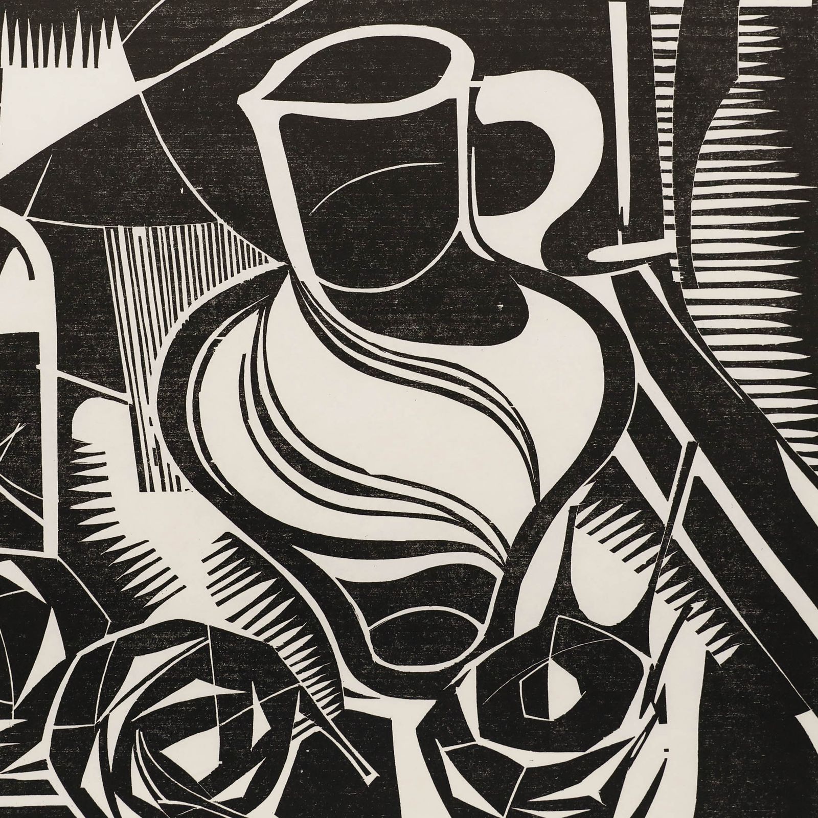 Ali Kurt Baumgarten (1914 2009) 1984 Woodcut, Still Life photo 225.0