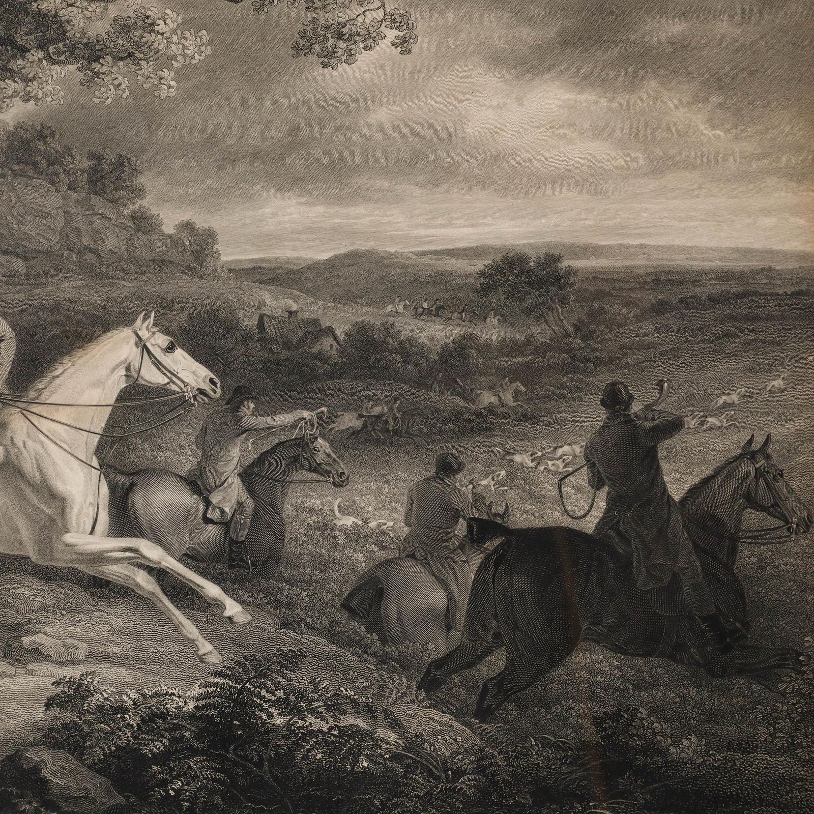 Scott (1774 1827) After Reinagle (1749 1833) 1811 Engraving, Breaking Cover photo for sale