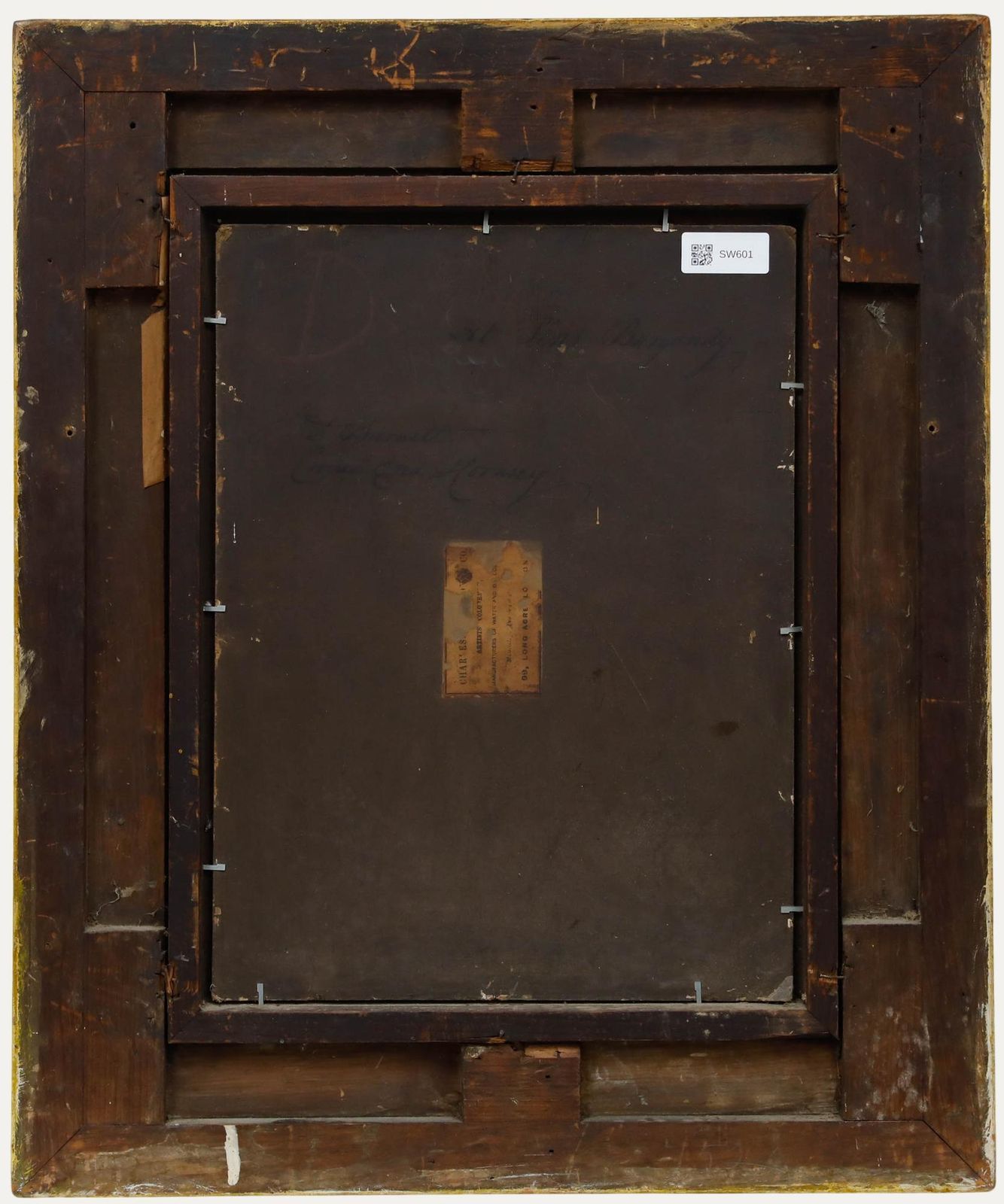 James D. Barnett (Act.1855 1892) Framed 1860 Oil, At Sens, Burgundy photo for sale