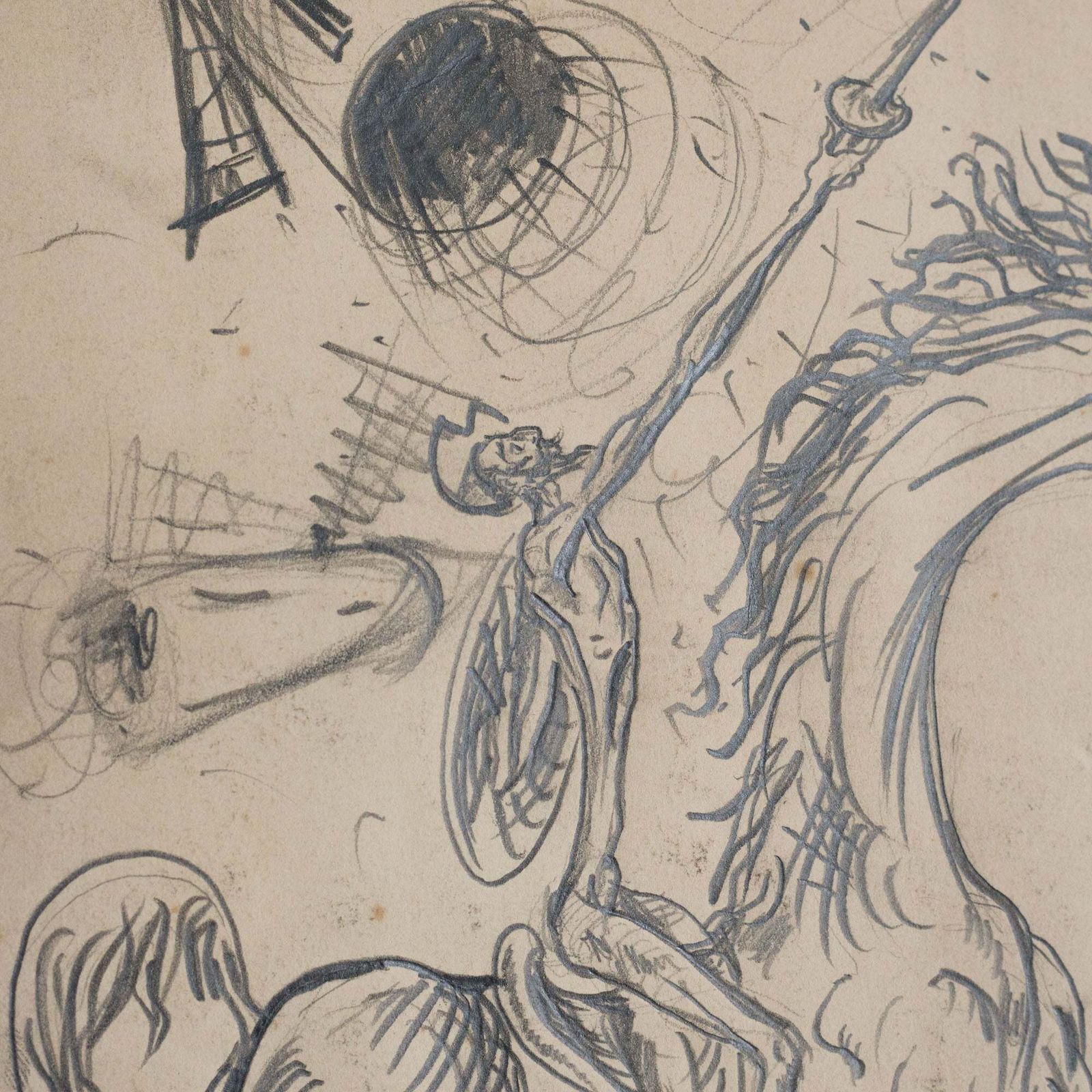 Don Quixote Aanvalsscène, Tekening Van Julio Viera photo Kunst