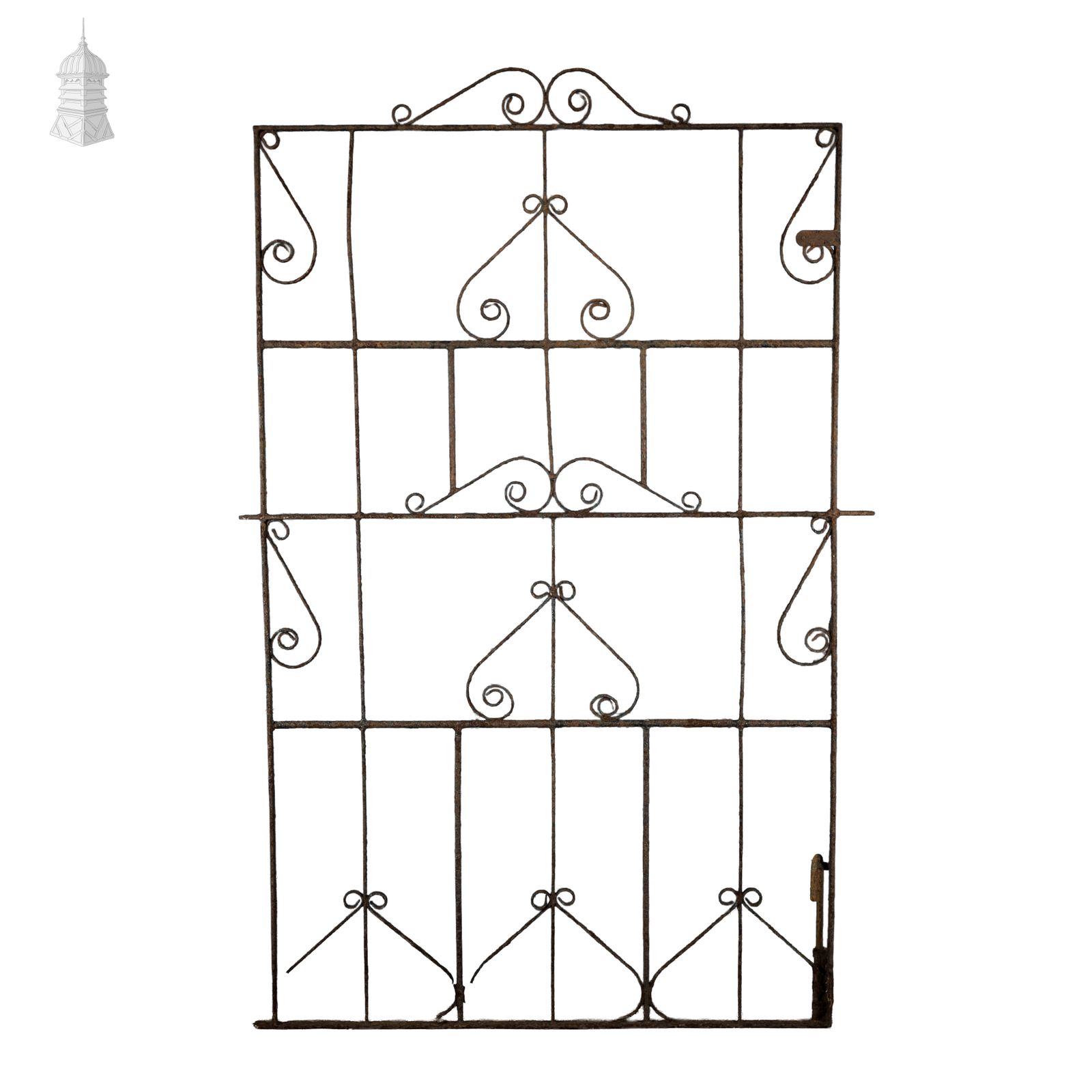 Pedestrian Gate, Scroll Design, Wrought Iron