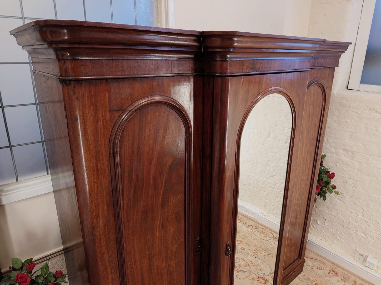 Mid Victorian Rustic Triple Breakfront Fitted Wardrobe photo vinterior