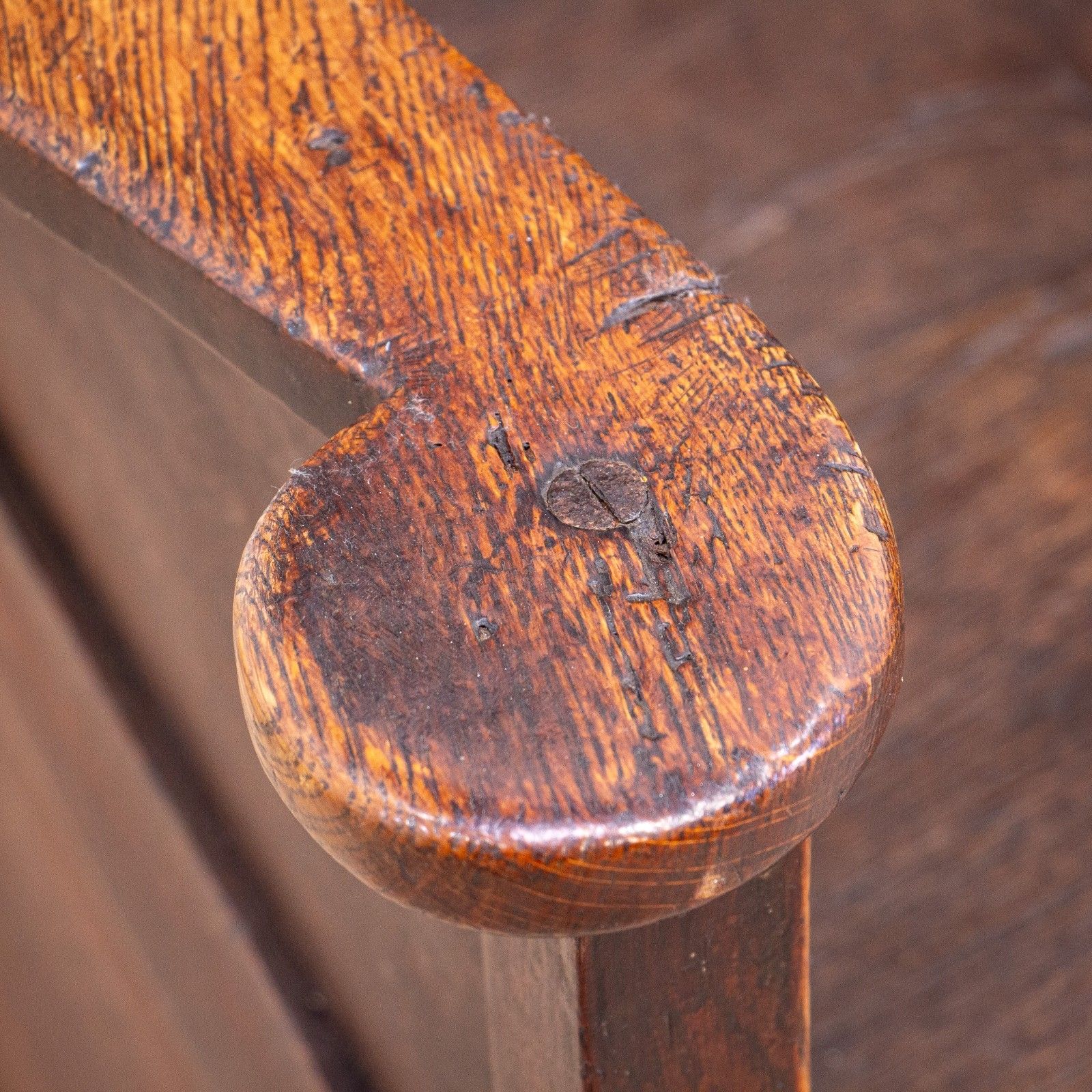 19th Century Country Oak Lambing Chair photo for sale