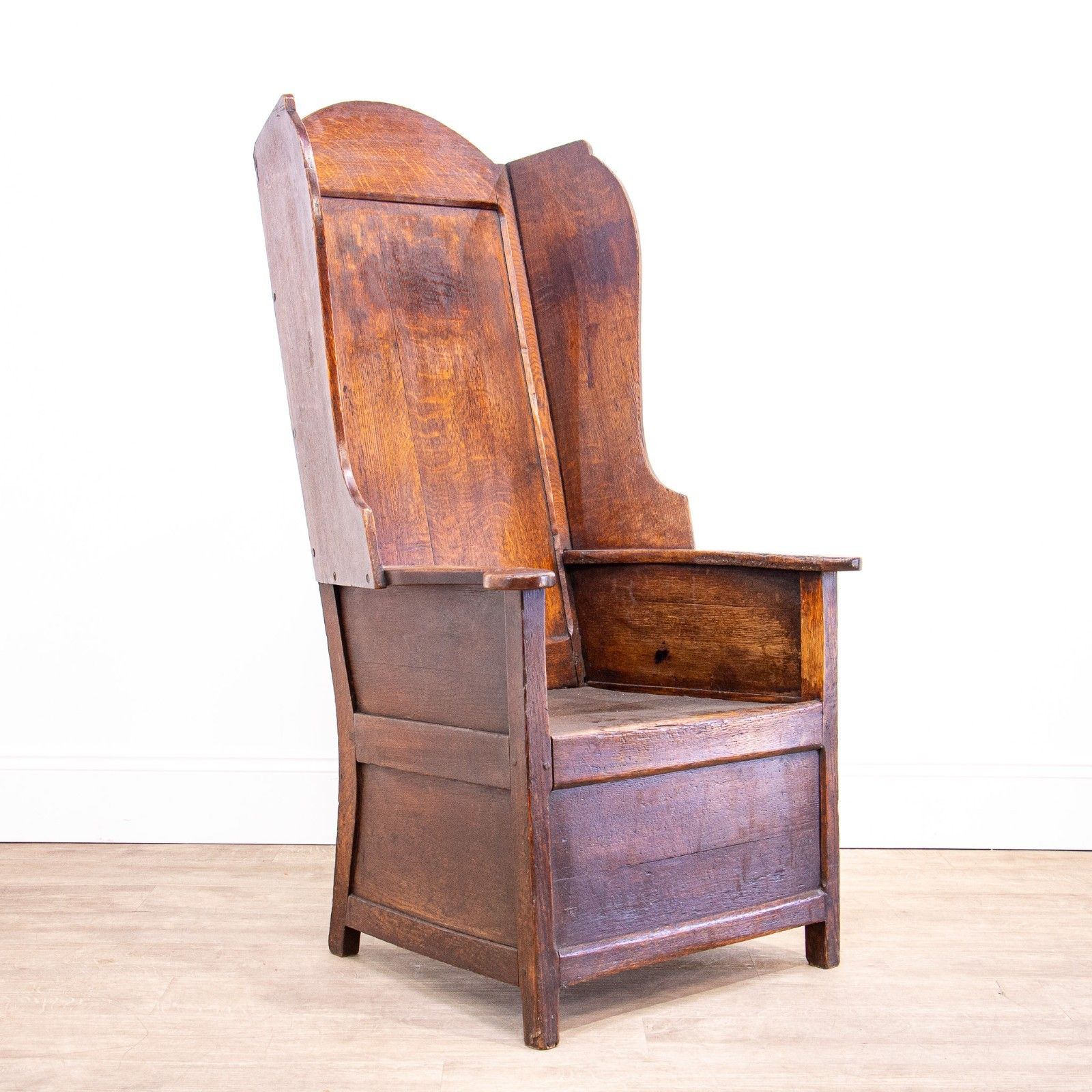 19th Century Country Oak Lambing Chair photo vinterior