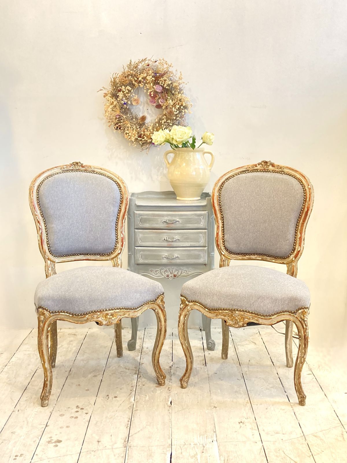 Pair Of Antique Louis XV Style Chairs photo furniture