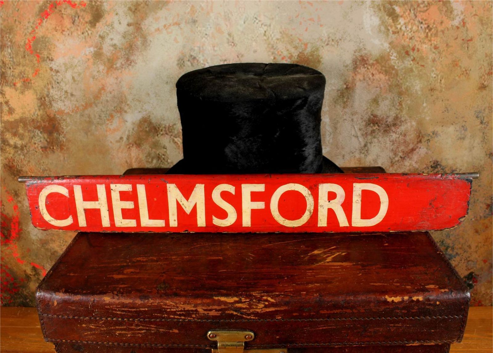 Antique Chelmsford Destination Sign. Train Station Name Plate. C1930.