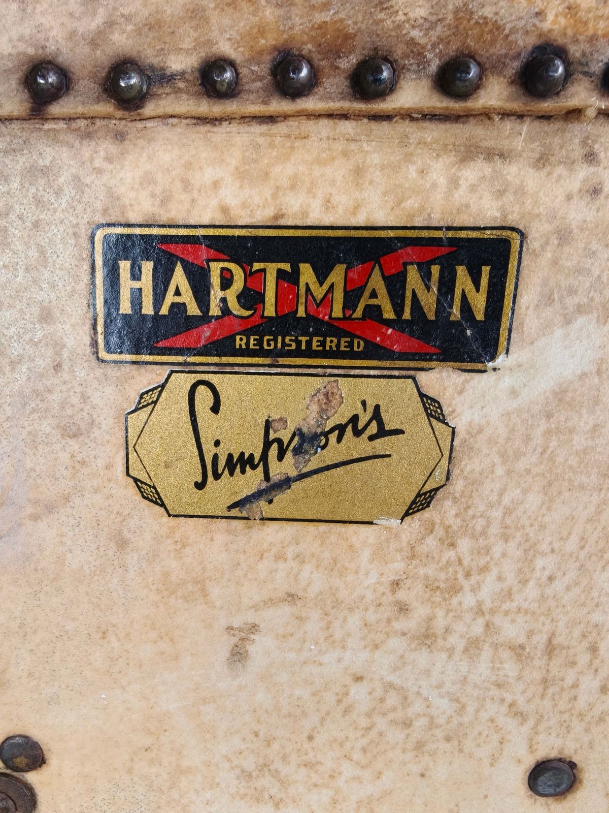 1930s Wardrobe Steamer Trunk By Hartmann – Goat Skin Chest photo vinterior