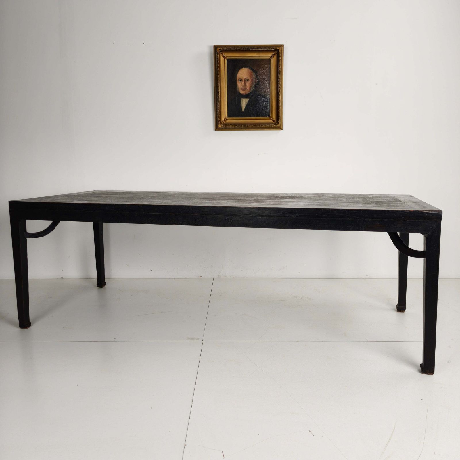 6911.0 Black Chinese Qing Dining Table (230 Cm) — Mid To Late 18th Century — Original Lacquer photo