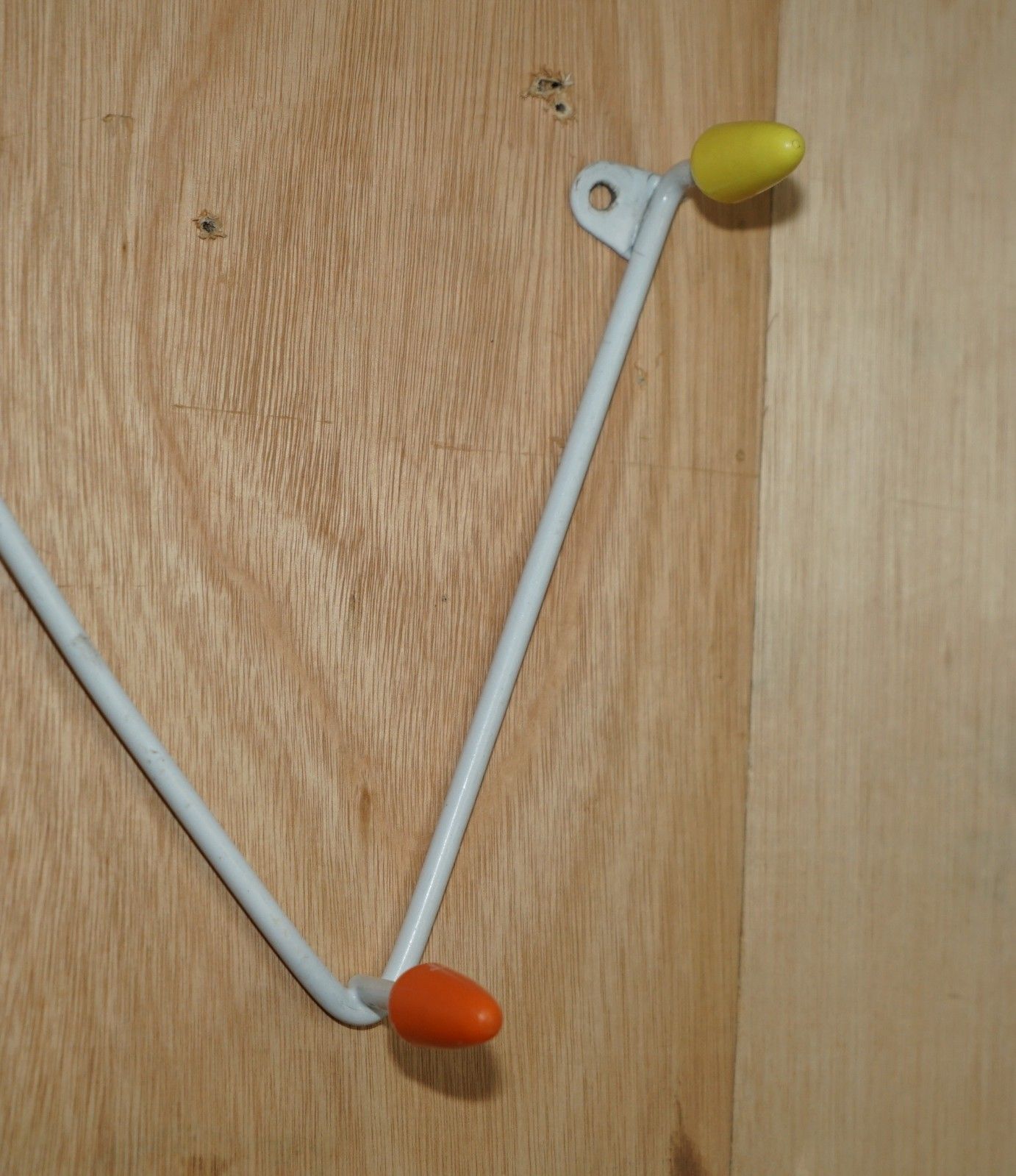 1960's Mid Century Modern Atomic Space Age Wall Mounted Coat Rack Super Retro photo Furniture