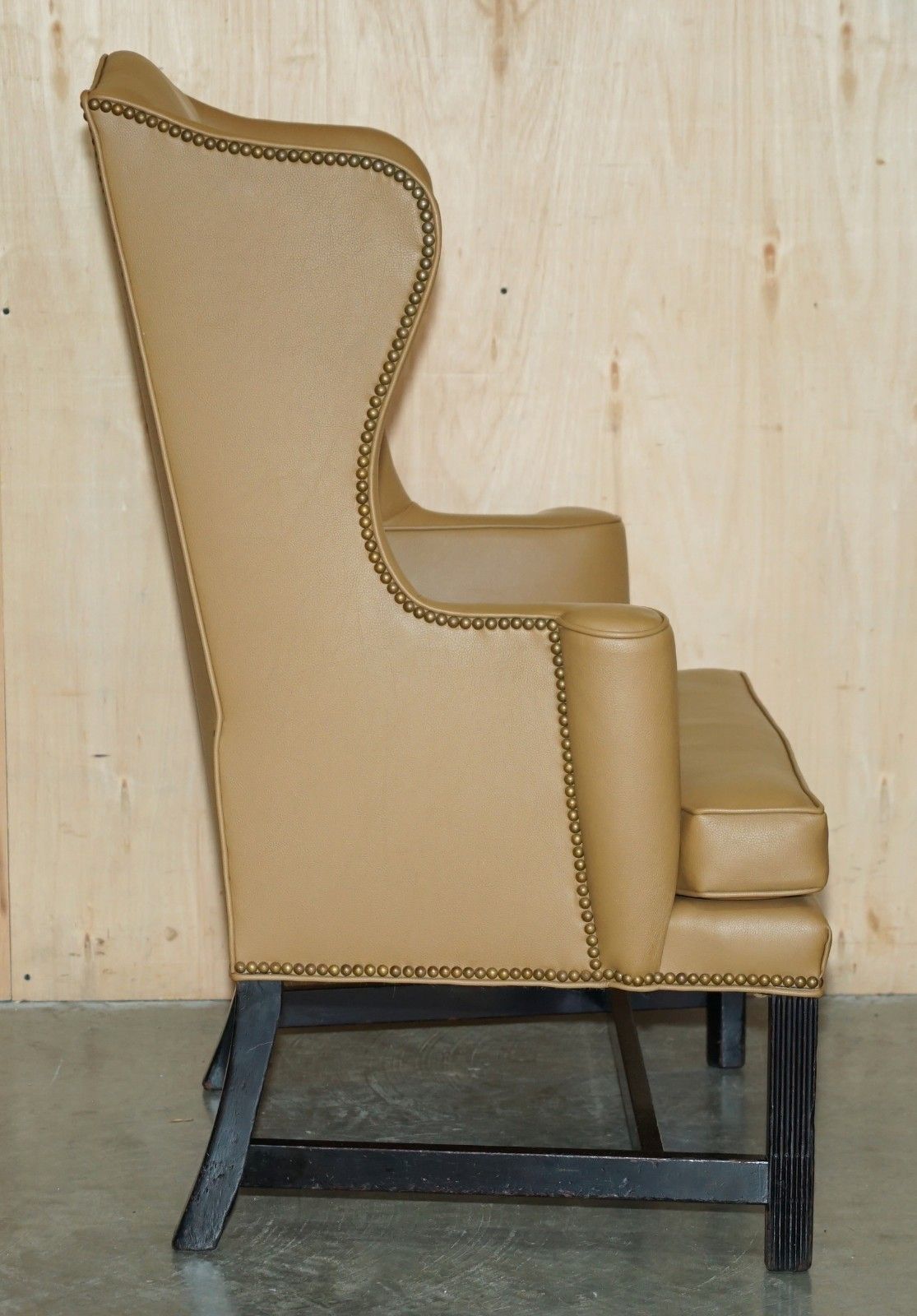 Furniture Fine Pair Of Original Colonial Williamsburg 4 Cw XX Stamped Wingback Armchairs photo