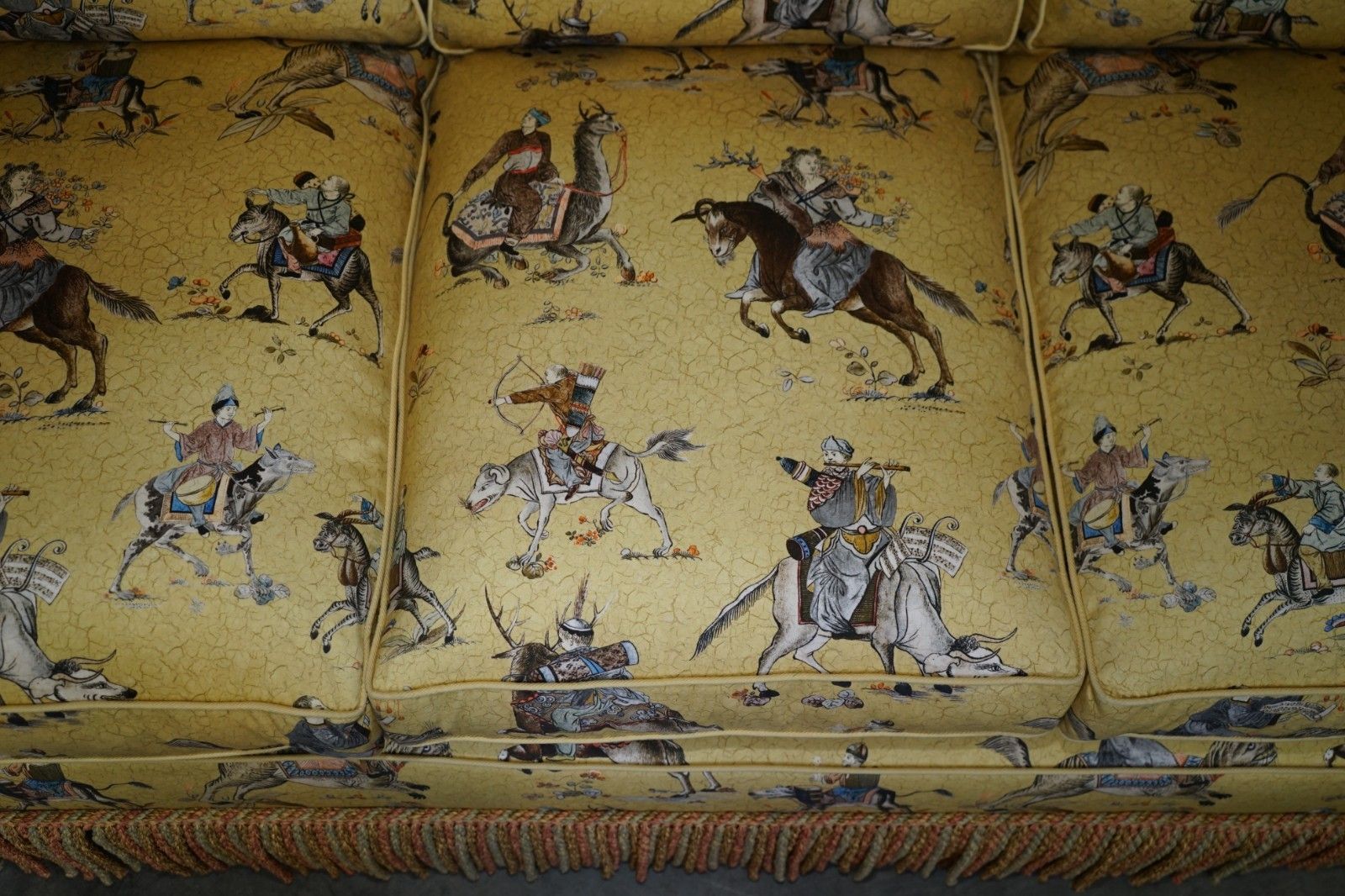 photo vintage Rrp £12,950 Peter Dudgeon Fitzwilliam Sofa In Chinoiserie Style Upholstery