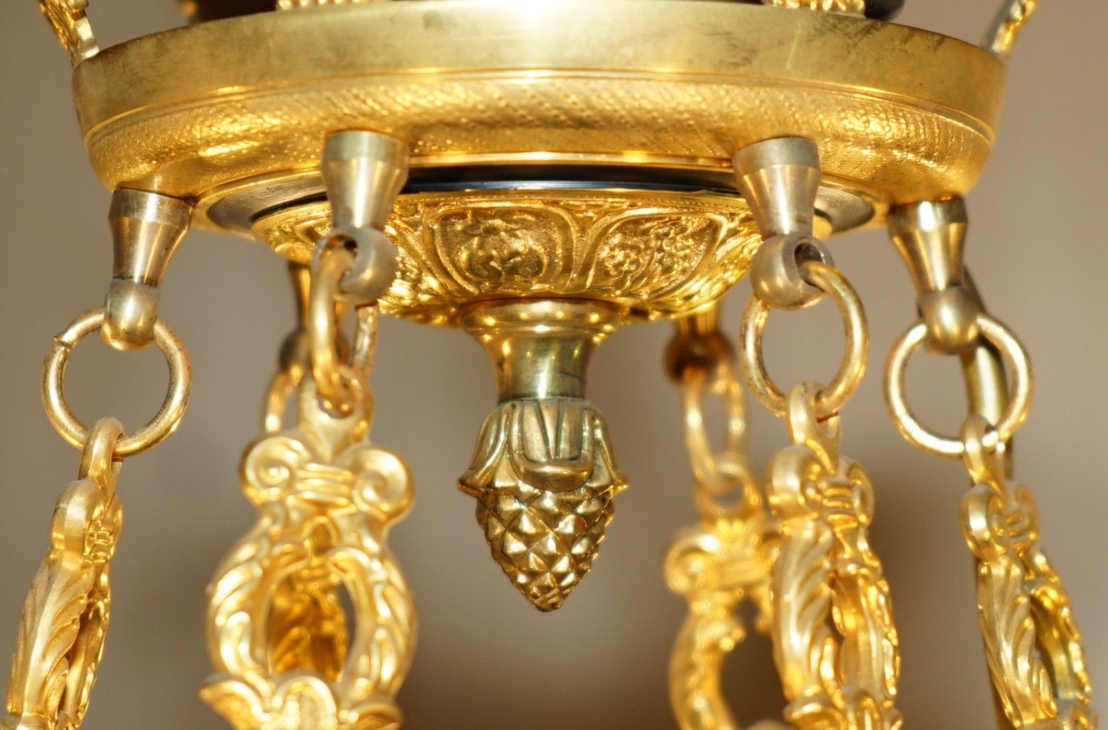 1 Of 4 Rrp £3,995 L'originale Italy 24ct Gold Plated Candle Bronze Chandeliers photo Lighting