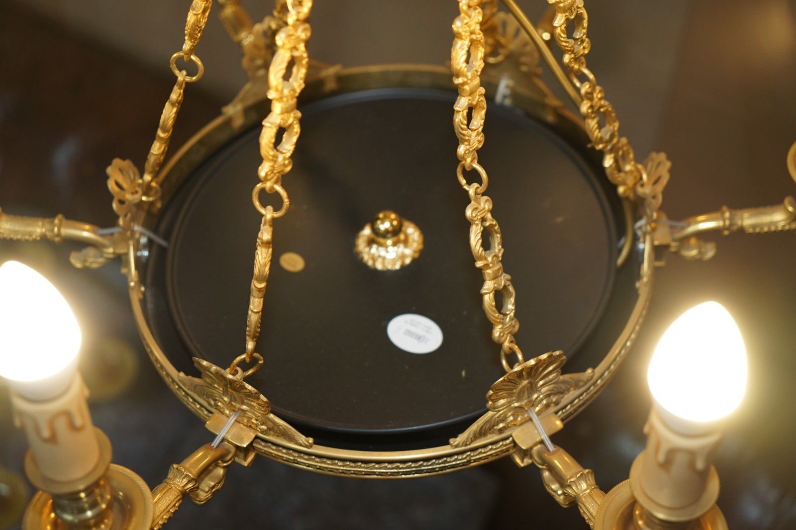 1 Of 4 Rrp £3,995 L'originale Italy 24ct Gold Plated Candle Bronze Chandeliers photo buy