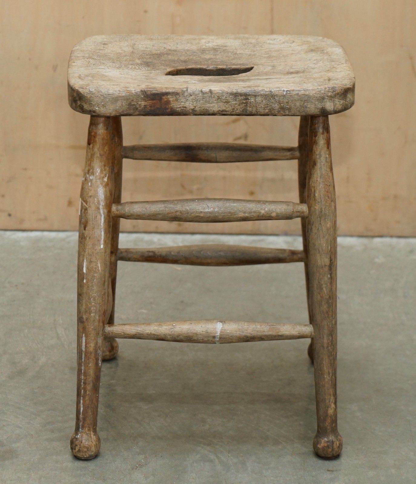 19th Century English Painters Draftsman Artists Stool Handle Cut Out In The Top photo furniture