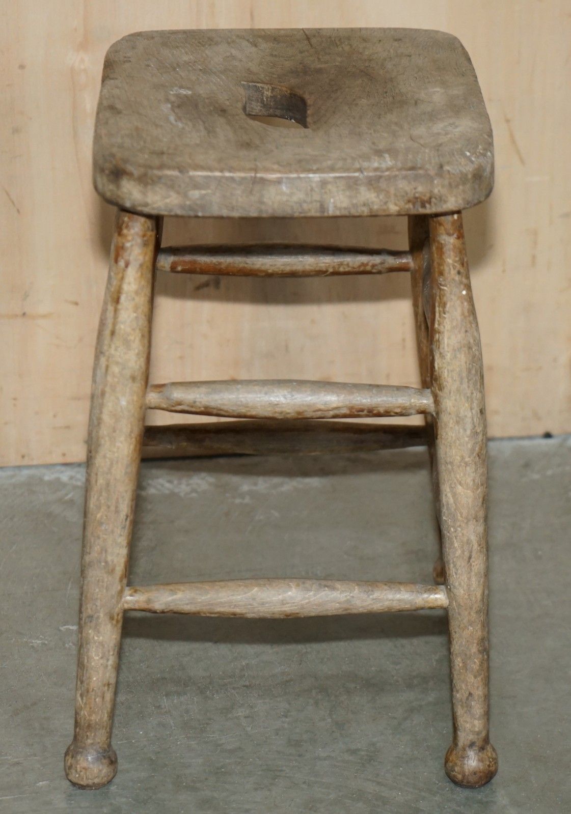 595.0 19th Century English Painters Draftsman Artists Stool Handle Cut Out In The Top photo