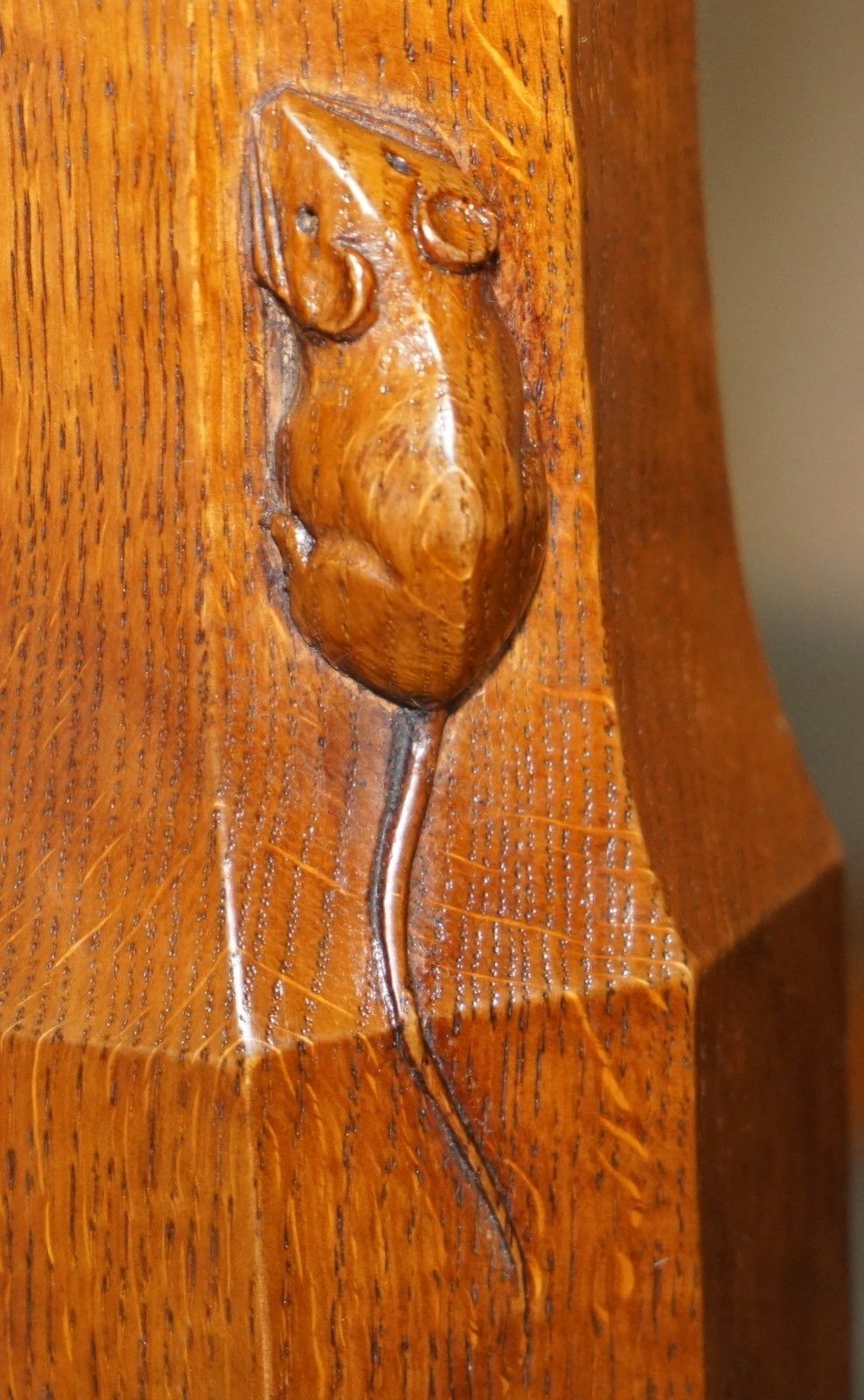 Super Rare Circa 1960's Robert Mouseman Thompson Burr & Burl Oak Dining Table photo vinterior