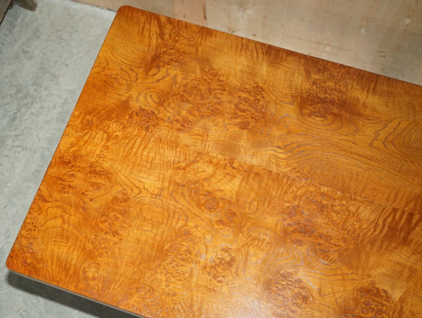 Super Rare Circa 1960's Robert Mouseman Thompson Burr & Burl Oak Dining Table photo vintage