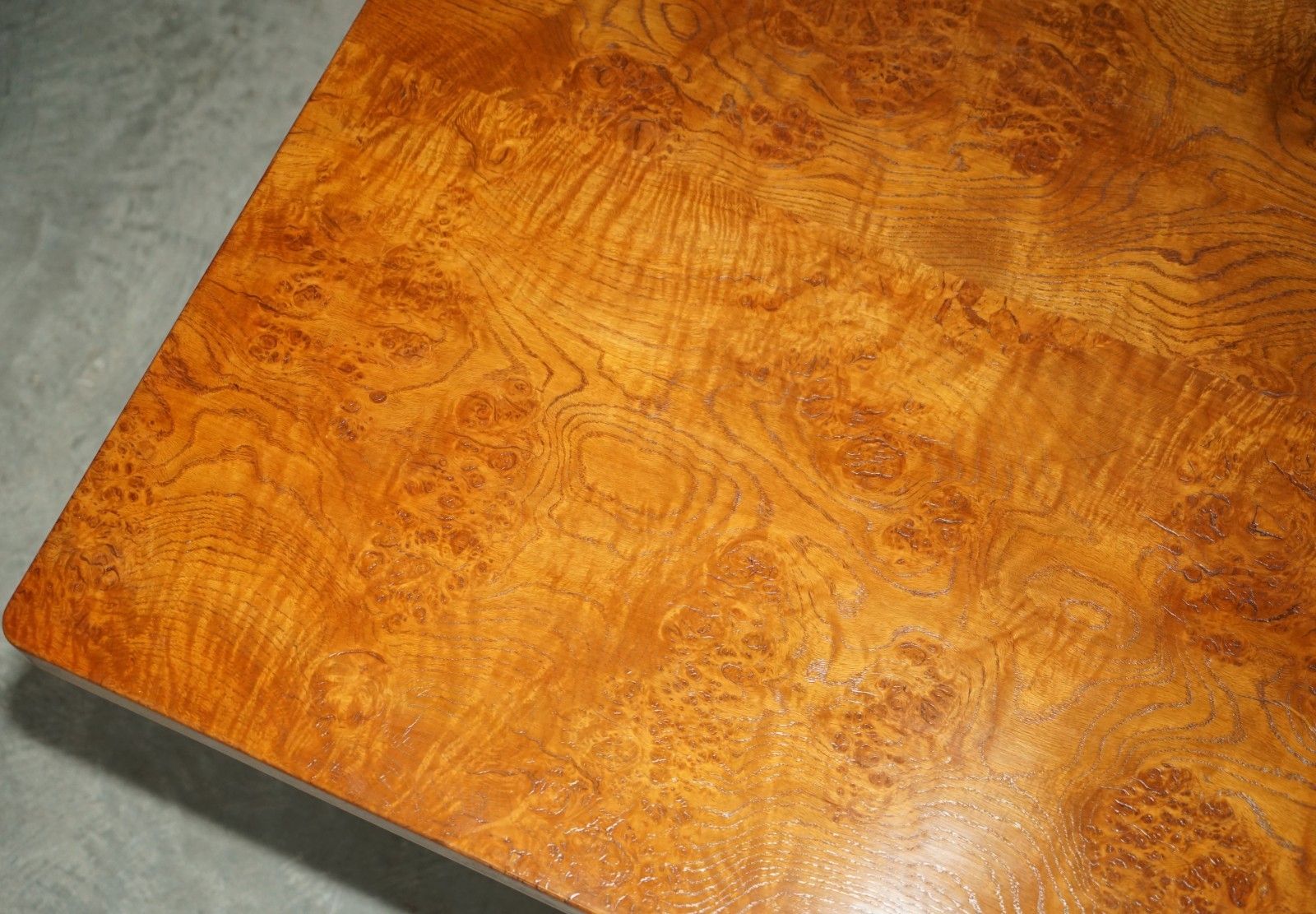 photo vinterior Super Rare Circa 1960's Robert Mouseman Thompson Burr & Burl Oak Dining Table