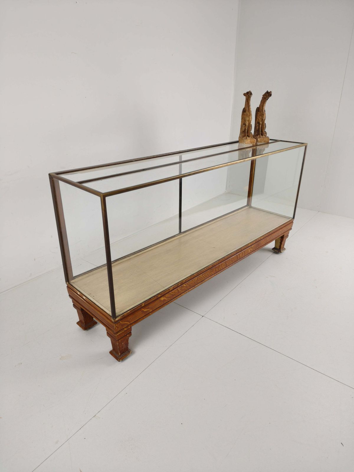Antique English Brass Store Counter – Slim Model With Yard Measurements photo furniture