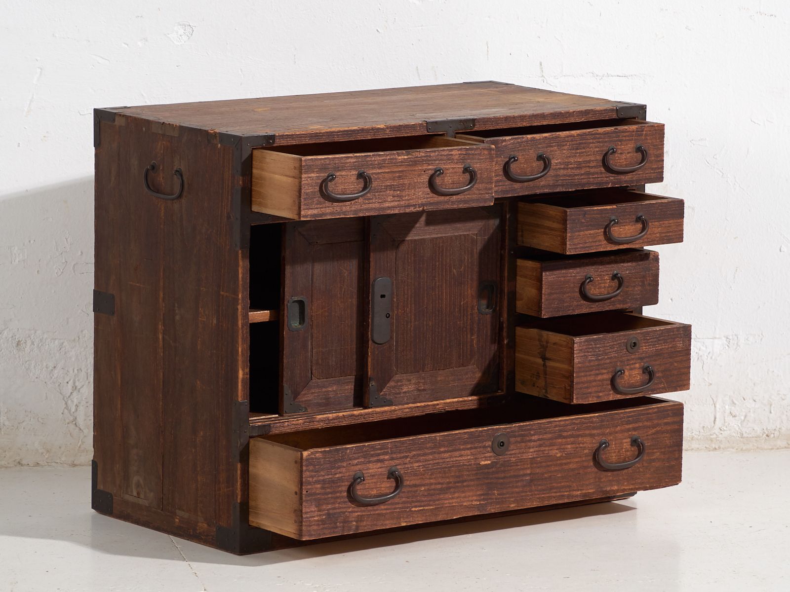 Small Antique Japanese Tansu Cabinet – Meiji / Taishō Period (C.1890 1926) #26 photo Furniture