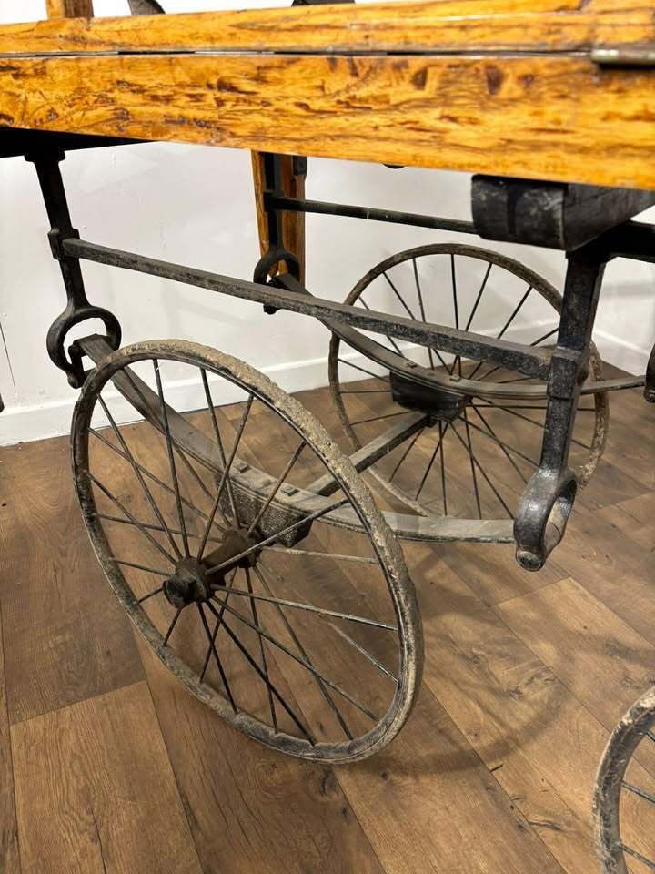 1599.0 Victorian Wooden & Cast Iron Coffin Cart photo