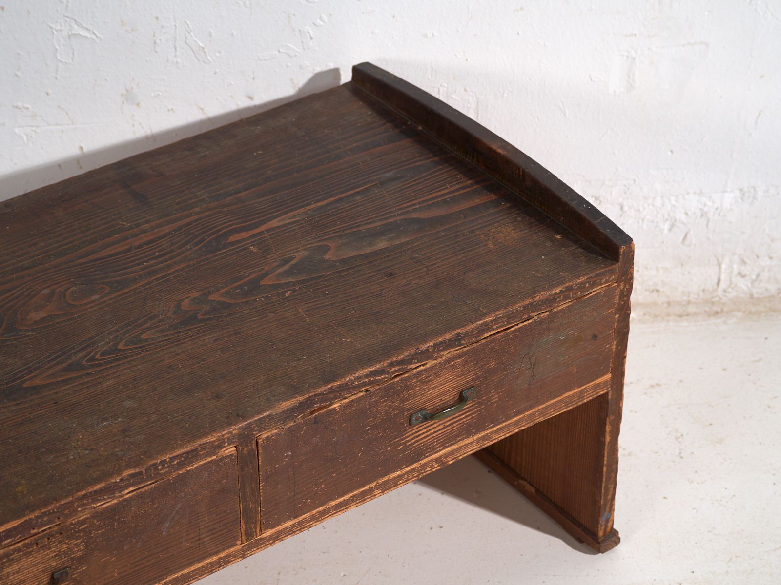 Japanese Low Desk Table With Drawers In Cedar – Showa Period (C.1926–1970) photo furniture