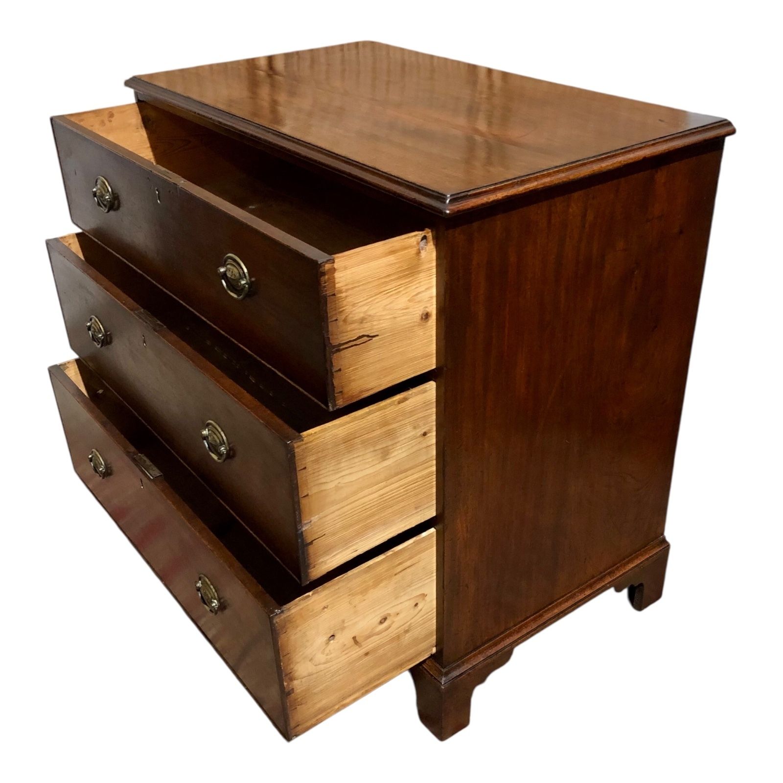 Handsome Small Georgian Mahogany Chest Of Drawers photo for sale