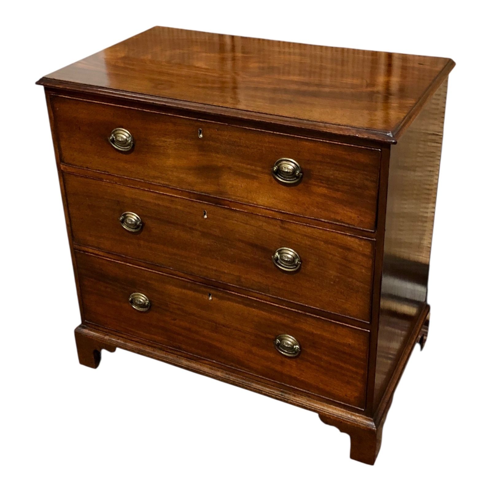 Handsome Small Georgian Mahogany Chest Of Drawers photo Furniture