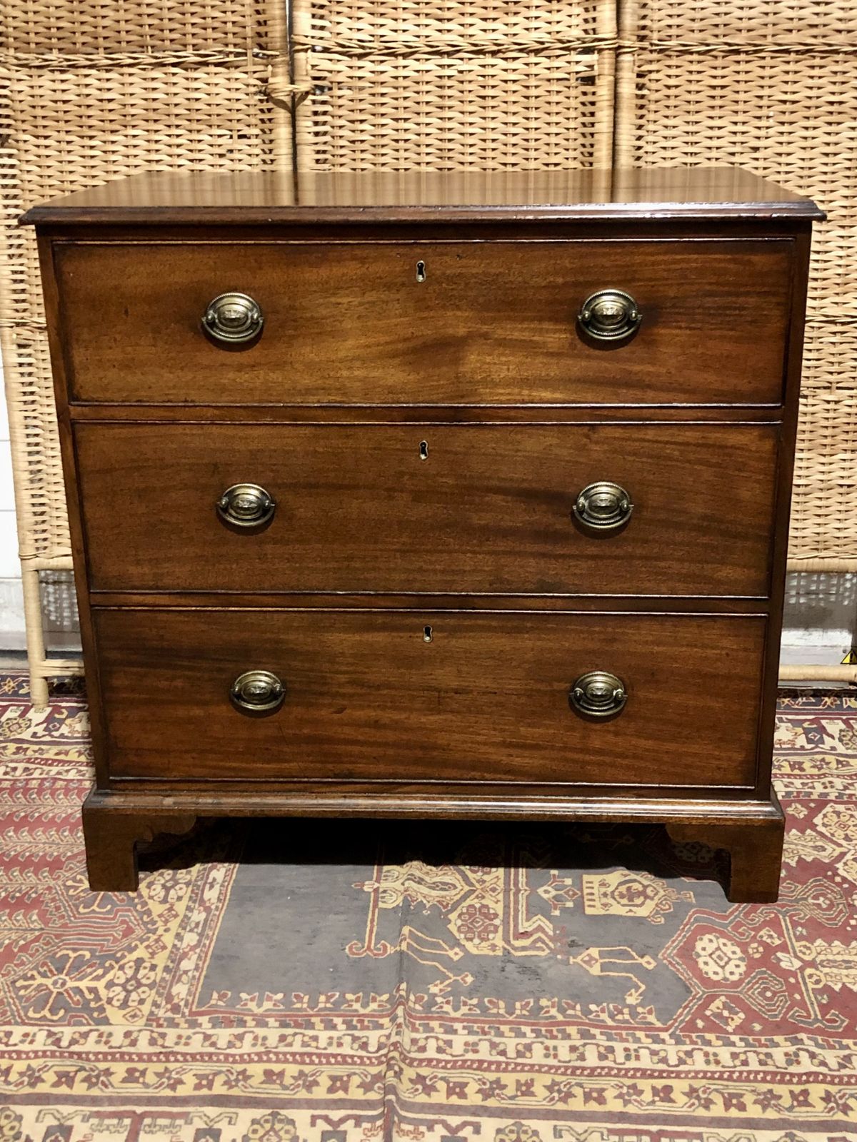 Handsome Small Georgian Mahogany Chest Of Drawers photo buy