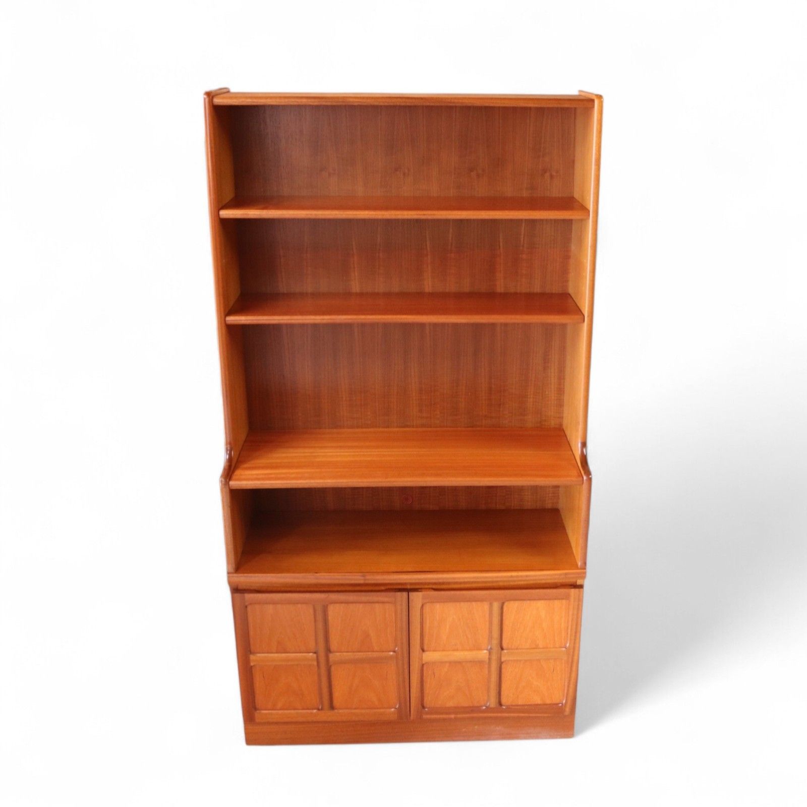 photo furniture Mid Century Nathan Squares Teak Bookcase Retro Wall Unit