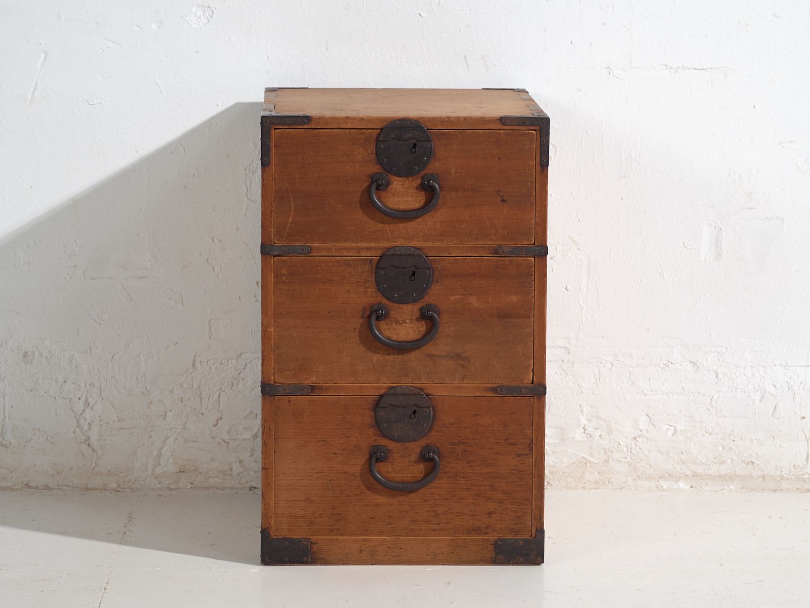 Antique Japanese Three Drawer Tansu – Meiji Period (C.1890–1926) photo for sale