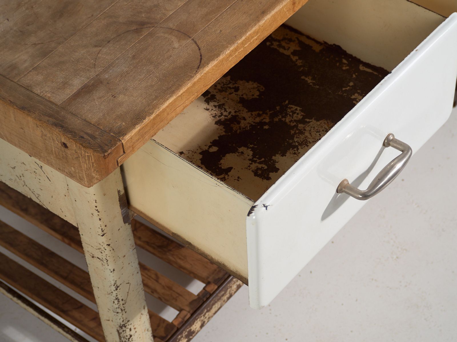 Japanese Industrial Work Table – Showa Period (C.1950–1979) photo Furniture