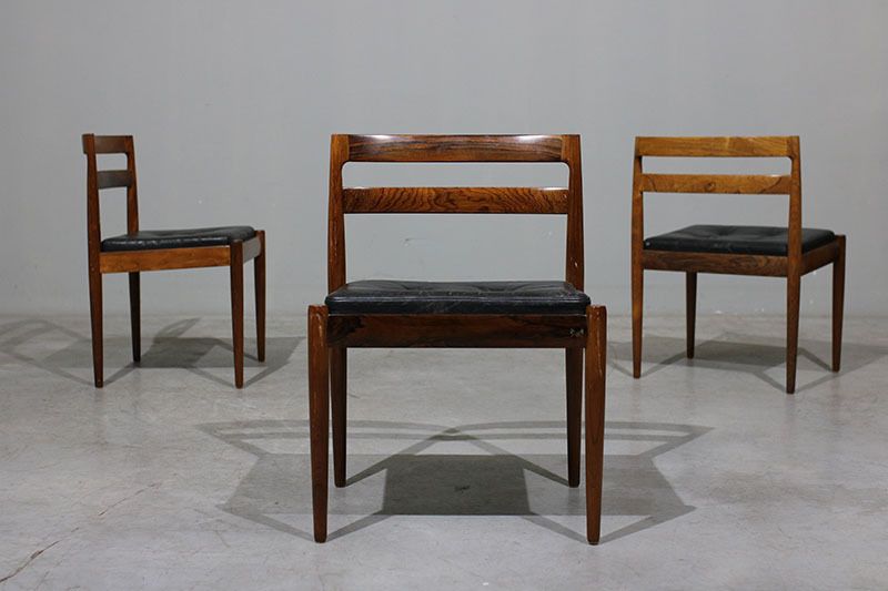 Set Of 6 Kai Kristiansen Chairs In Rosewood. photo for sale
