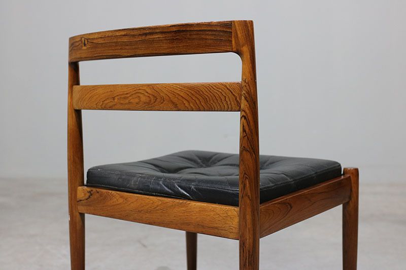 Set Of 6 Kai Kristiansen Chairs In Rosewood. photo vintage