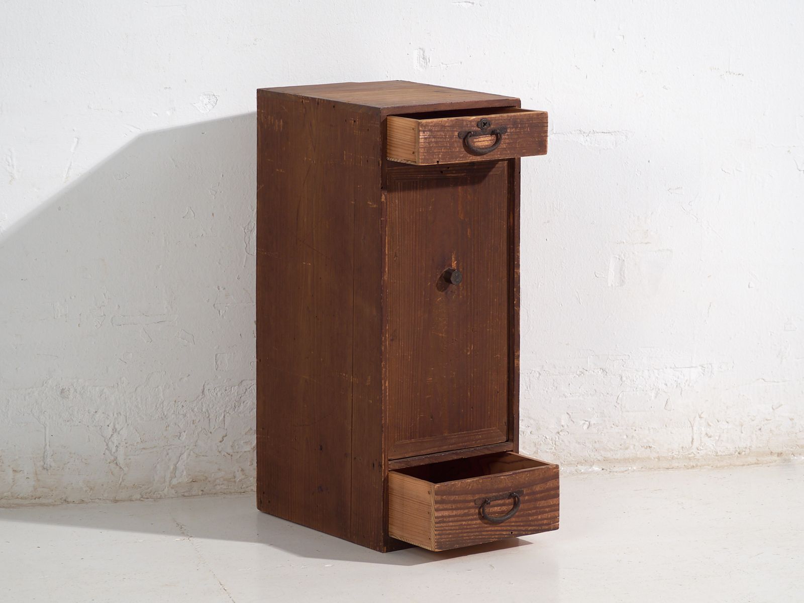Antique Japanese Cedar Cabinet With Door And Drawers – Taishō / Early Showa Period (C.1912 1945) photo for sale