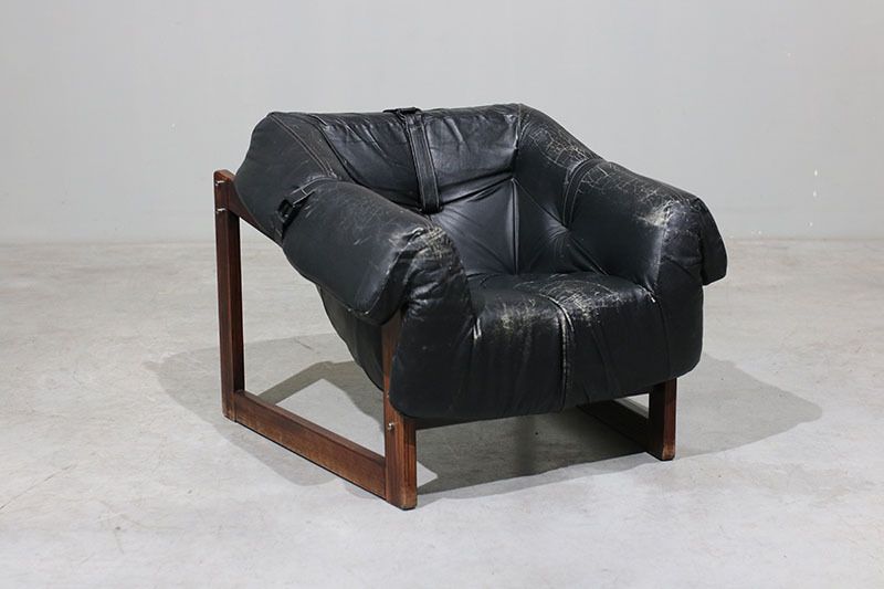Pair Of Percival Lafer Armchairs In Leather. photo vinterior