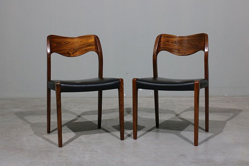 Set Of 4 Niels O. Moller Chairs In Rosewood photo furniture