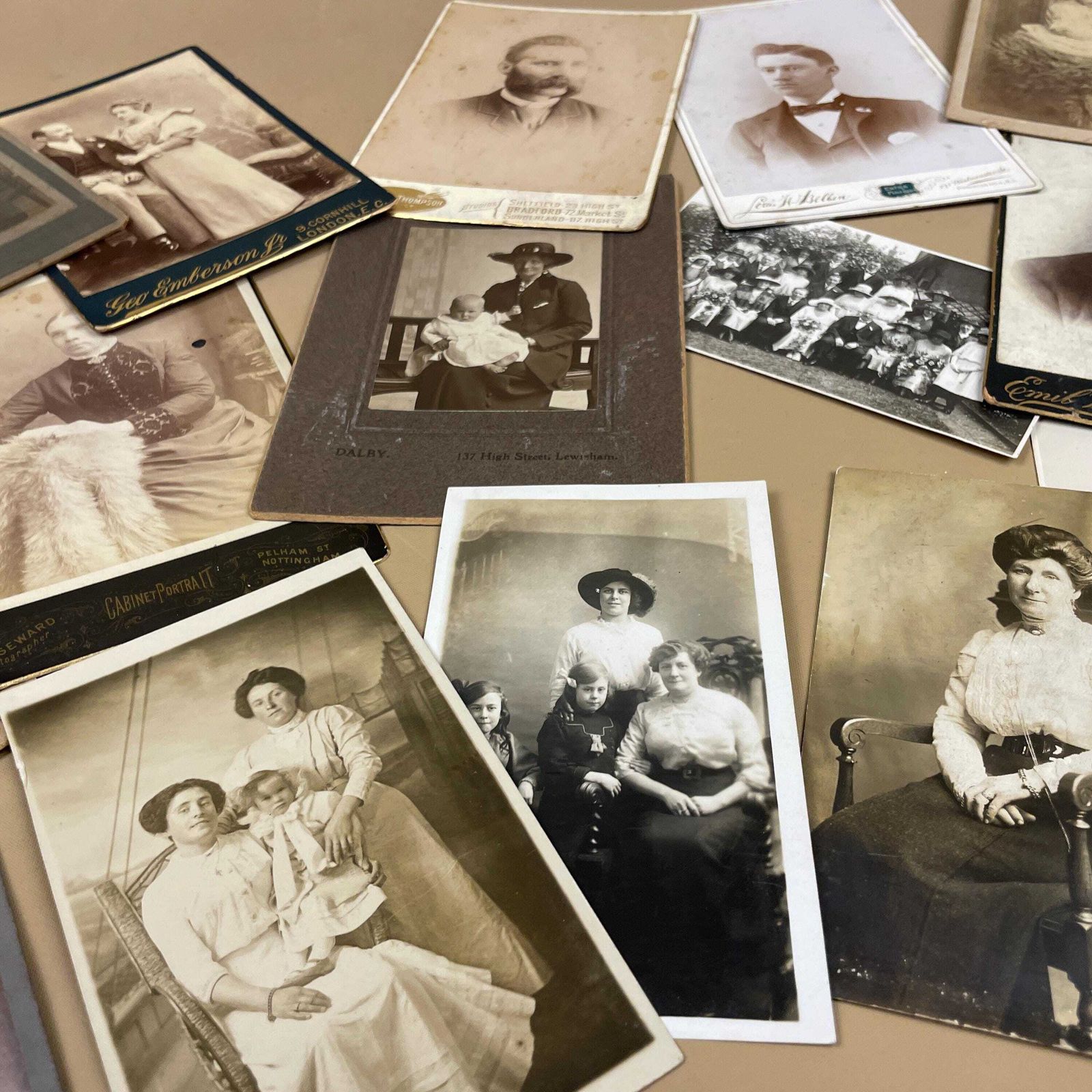 Vintage Cabinet Card Photo Lot Antique Portrait Ephemera Victorian Era Studio Photographs Post Cards Figures People Collection photo buy
