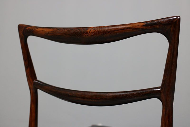 Set Of 6 Hw Klein Chairs In Rosewood. photo vintage