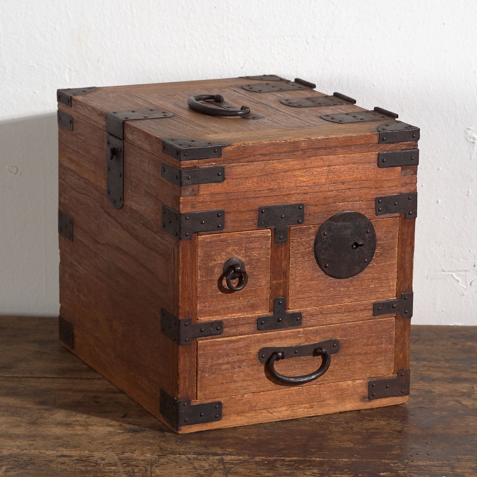 Furniture Japanese Ko Dansu With Hinged Lid And Drawers In Paulownia Wood, Meiji–Taishō Period, Circa 1868–1926 photo