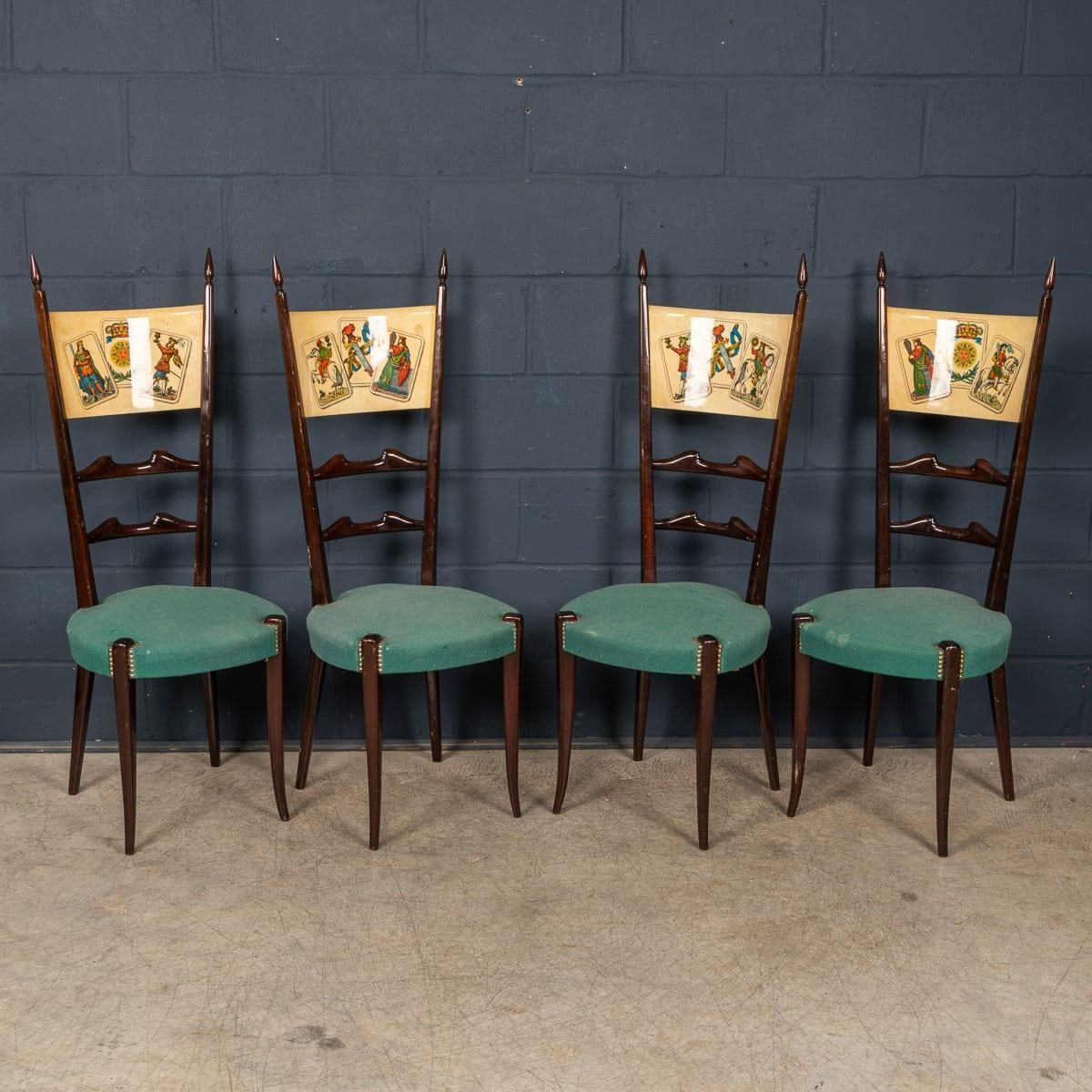 20thc Italian Dining Set / Games Table With Playing Cards Motif By Aldo Tura photo buy