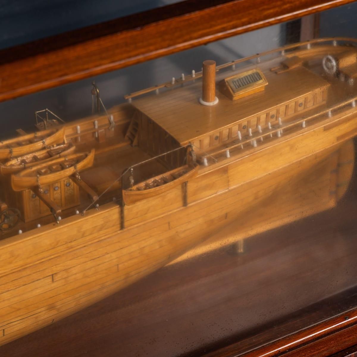 Home Decor 20thc Maritime Club House Cased Planked & Framed Ship Model By A. Kausen C.1934 photo