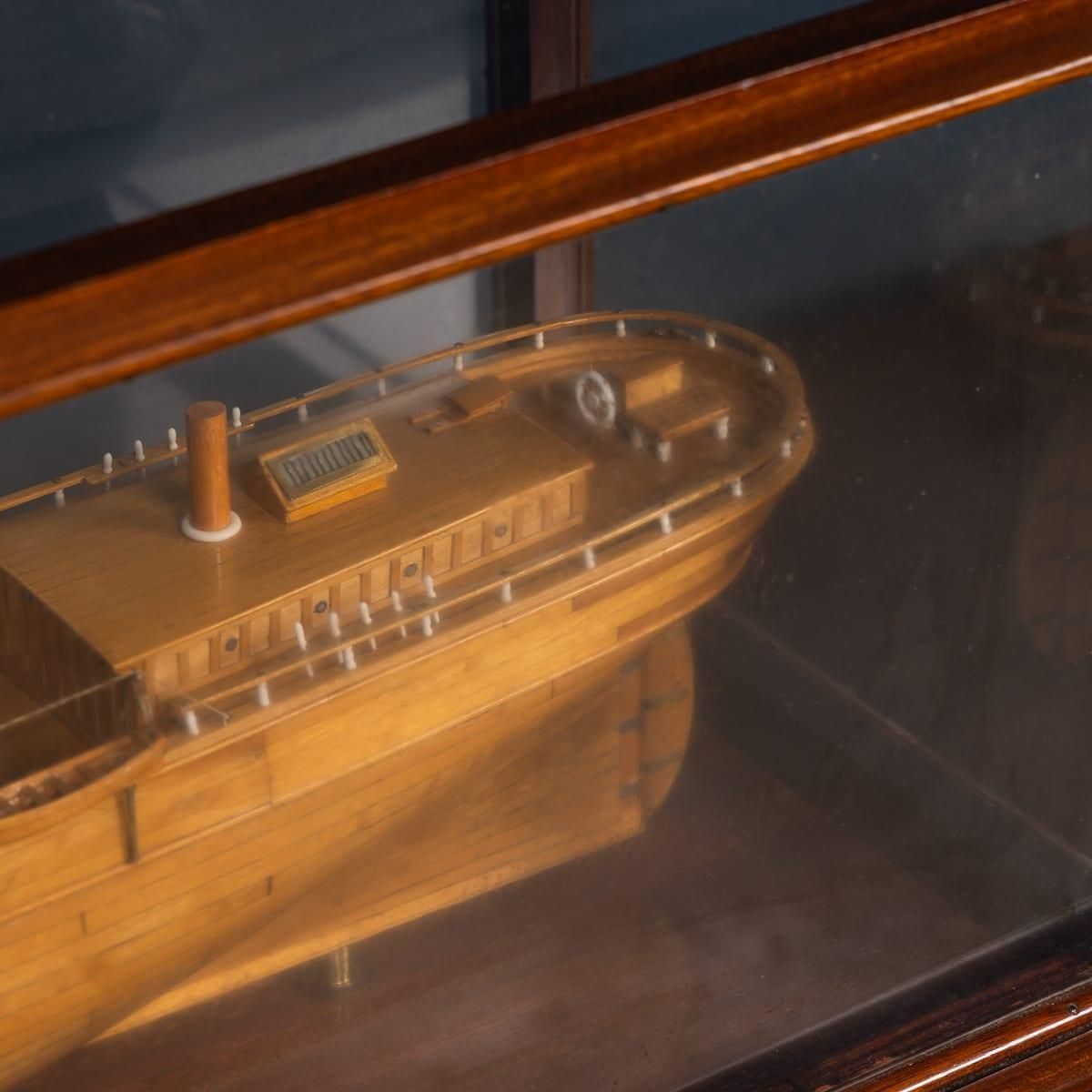 3458.0 20thc Maritime Club House Cased Planked & Framed Ship Model By A. Kausen C.1934 photo