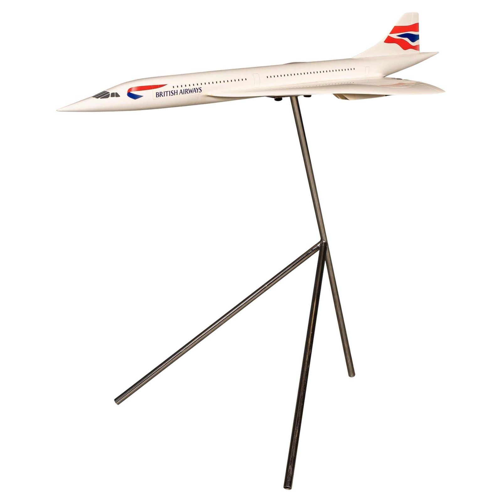 20thc Large British Airways Concorde Model By Space Models, England C.1999